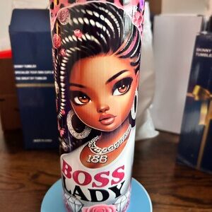 Boss Lady Tumbler with Artistic Design